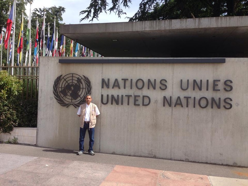 Avec M'barek SAIDI a Geneve, sige de l'ONU